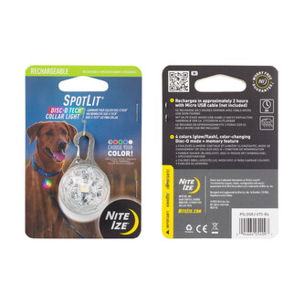 Nabíjecí světlo na obojek Nite Ize SpotLit®- Disc-O Tech