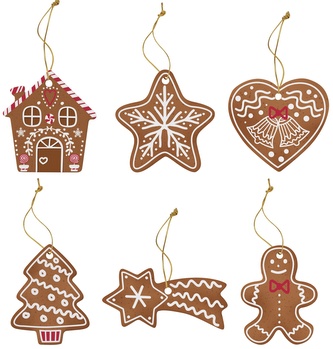 Porcelánové vánoční ozdoby Gingerbread