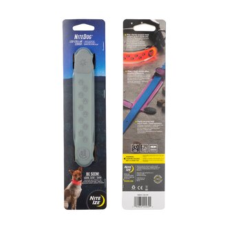 Nite Ize svítící kryt na obojek Dawg Šedá