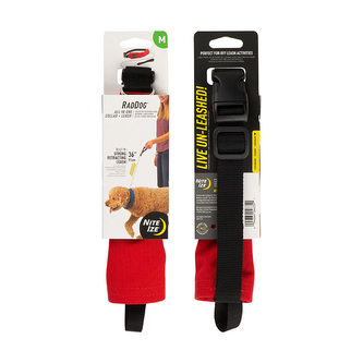 Nite Ize Raddog - vodítko a obojek v jednom Červená Medium - střední (40,5 cm - 45,7 cm)
