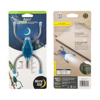 Nabíjecí Mikro svítilna Nite Ize Buglit® Bright Blue Charcoal