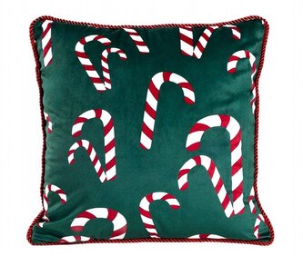Vánoční polštář | INGRA | s motivem cukrové třtiny | 45X45 cm | 709210