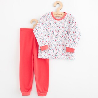 Dětské bavlněné pyžamko New Baby flowers - velikost 128/134