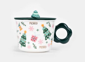 Vánoční hrnek | PIROS | se zeleným víčkem | 0,35 l | 718656