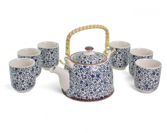 Keramická čajová souprava - Listy