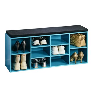 KESPER Botník s lavicí tyrkysový 103,5 x 48 x 29,5 cm