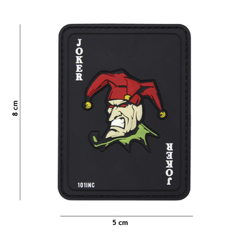 Gumová nášivka 101 Inc Joker - černá