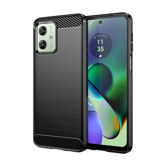 Pouzdro Carbon Motorola Moto G54 5G/Power 5G (Černé)