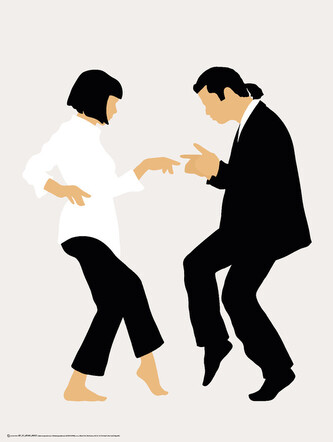 Plakát, Obraz - Dance Mia and Vincent, 45 × 60 cm