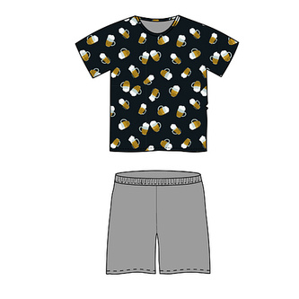 Lonka® Koffing pyžamo krátký rukáv pivo/půllitry M 1 ks