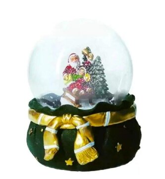 Vánoční velké hrací sněžítko Santa na sáních BRANDANI