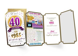 Karnet urodziny 40