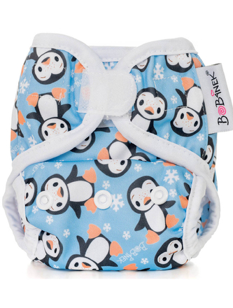 Bobánek Novorozenecké svrchní kalhotky suchý zip - Tučňáci