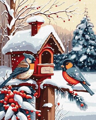 Malowanie po numerach - Ptasie przysmaki 40x50cm