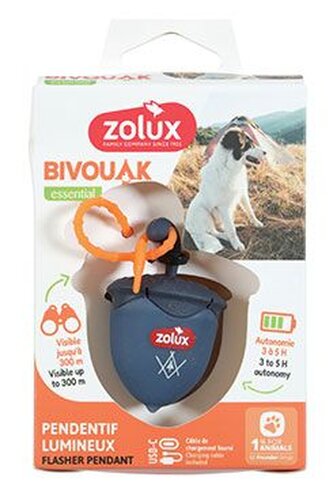 Světýlko blikací BIVOUAK oříšek USB modrá Zolux Světýlko blikací BIVOUAK oříšek USB modrá Zolux