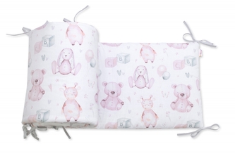 Mantinel do postýlky, bavlna, Veselé hračky, 180 x 30 cm