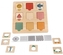 Dřevěná aktivní vkládačka/puzzle se vzory, přírodní