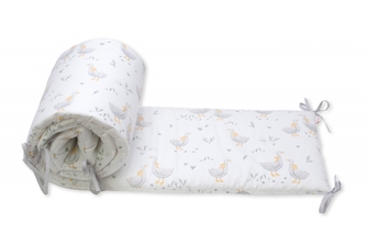 Mantinel do postýlky, bavlna, Husy, 180 x 30 cm