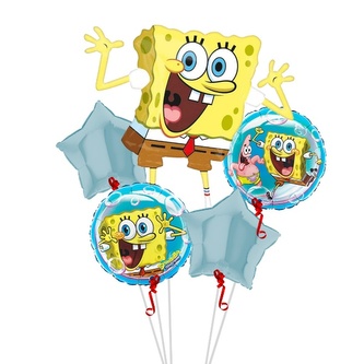 Sada fóliových balonků Sponge Bob 5 ks