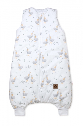 Spací vak s nohavičkami 88 cm, bavlna, Husy bílá