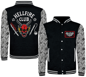 Pánská bunda Netflix|Stranger Things: Hellfire Club (S) černá bavlna