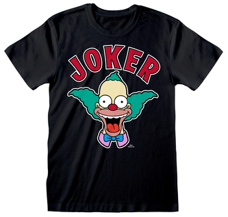 Pánské tričko The Simpsons|Simpsonovi: Krusty Joker (L) černá bavlna