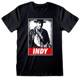 Pánské tričko Indiana Jones: Indy (2XL) černá bavlna