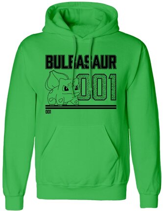 Unisex mikina Pokémon: Bulbasaur Line Art (L) zelená bavlna