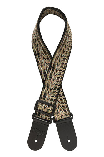 Stagg SWO COT RAF GRE, tkaný bavlněný kytarový popruh, vzor krokev, šedý