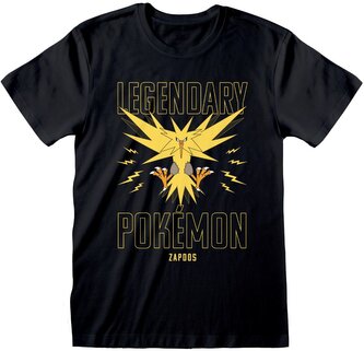Pánské tričko Pokémon: Legendární Zapdos (S) černá bavlna