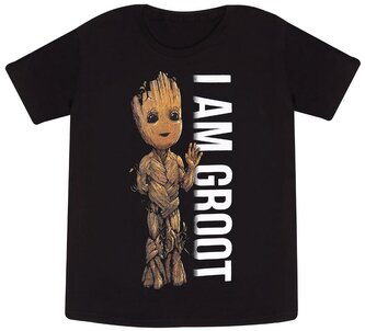 Dětské tričko Marvel|Guardians Of The Galaxy|Strážci galaxie: I Am Groot Profile (7-8 let) černá bavlna