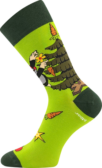 Boma® ponožky KR 211 zelená 2 35-38 (23-25) 3 páry