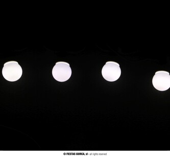 Ozdobná světelná girlanda 10 LED žárovek studená bílá 4,5 m