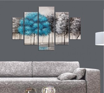 Vícedílný obraz Modrý podzim 92 x 56 cm