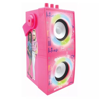 Přenosný reproduktor Barbie s mikrofonem a světelnými efekty