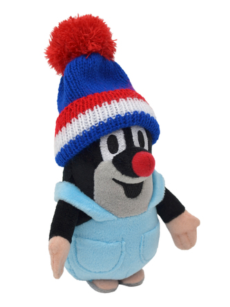 Krtek 14 cm, kalhotky, kulich modrý-trikolora, plyšová hračka