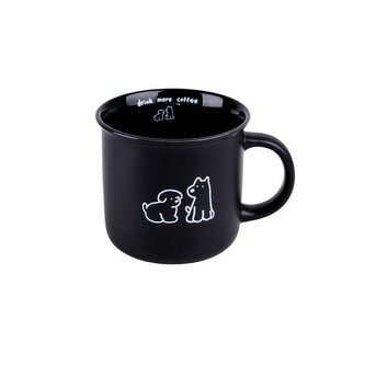 HRNEK PEJSEK, KERAMIKA 380 ML ČERNÁ