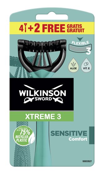 Wilkinson Sword Xtreme3 Sensitive 6ks jednorazové pánske holiace strojčeky