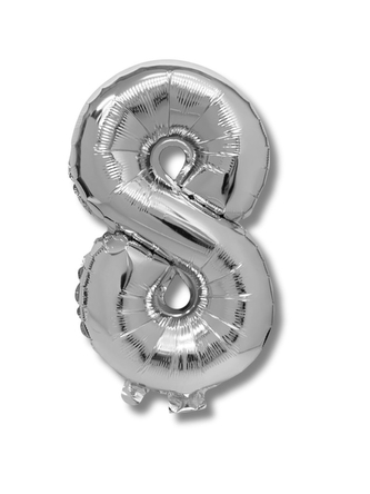 Balónek CONCORDE fóliový 40cm, č.8, stříbrná