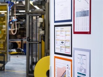 Prezentační rám "DURAFRAME MAGNETIC", oranžová, A4, magnetický, DURABLE 486909