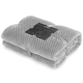 Deka z mikrovlákna DecoKing Toby šedá, velikost 70x150