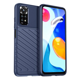 Thunder Case elastyczne pancerne etui pokrowiec Xiaomi Redmi Note 11 Pro 5G / 11 Pro niebieski