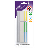 Snopake, Samolepicí záložky s pravítkem, 37 x 50 mm, 10 listů, 3 barvy