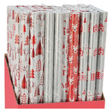 Dárkový balící papír vánoční v roli 70x200 cm (6 motivů) severský design