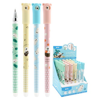 Roller gelový/gumovací M&G iEraseEmoji Summer Cha-Cha-Cha 0,5 mm modrý