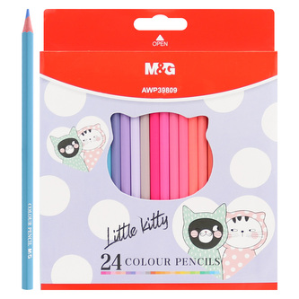 Pastelky šestihranné M&G So Many Cats Pastel - sada 24 ks