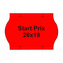 Etikety cen. PRIX 26x18 oblé - 1000 etiket/kotouček, červené