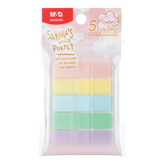 Záložka lepící PVC 5 barev, 20 listů, Sakura time