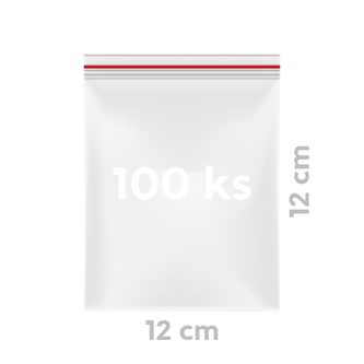 Rýchlouzatváracie vrecko (LDPE) transparentné 12 x 12 cm [1000 ks]