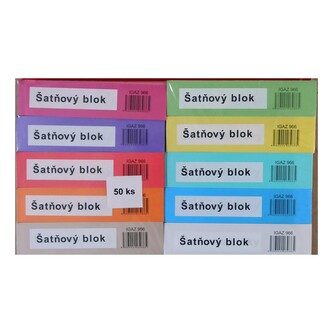 Šatnový blok 14,5 x 3,5 cm, 10 barev (966) cena za 1 kus